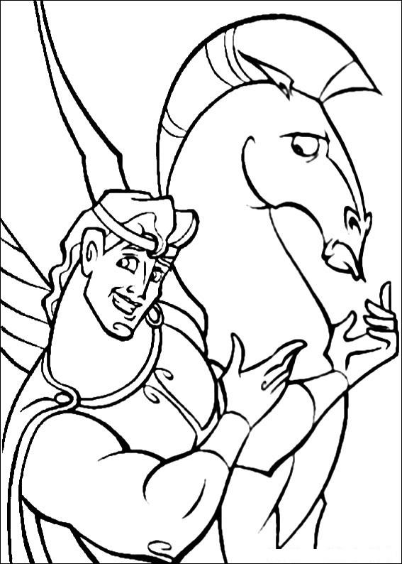 Fisă de colorat cu Hercule de colorat p07