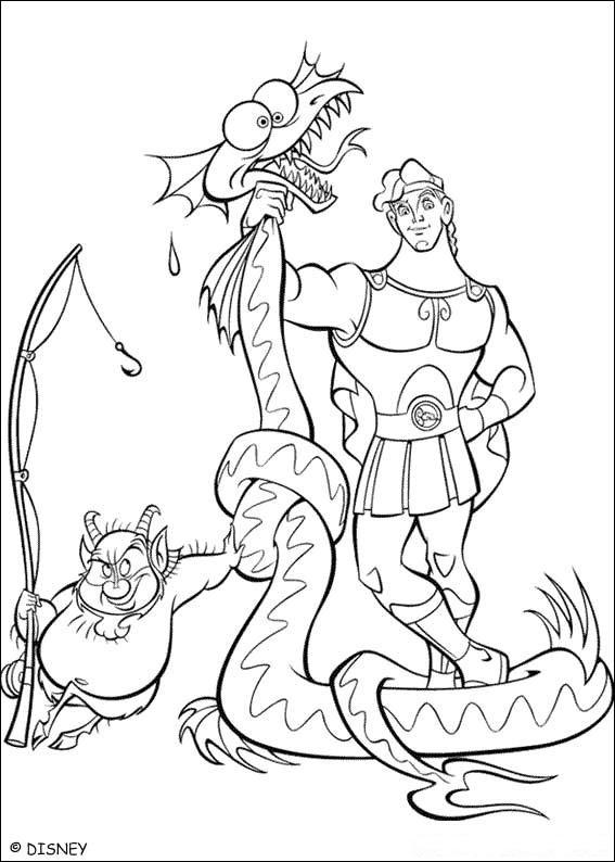 Fisă de colorat cu Hercule de colorat p12