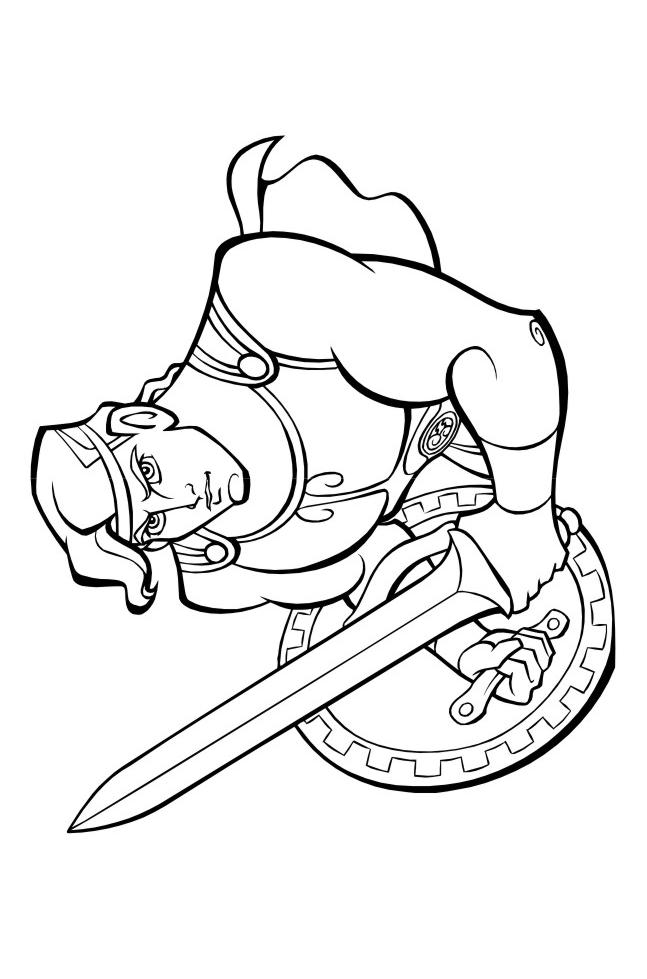 Fisă de colorat cu Hercule de colorat p19