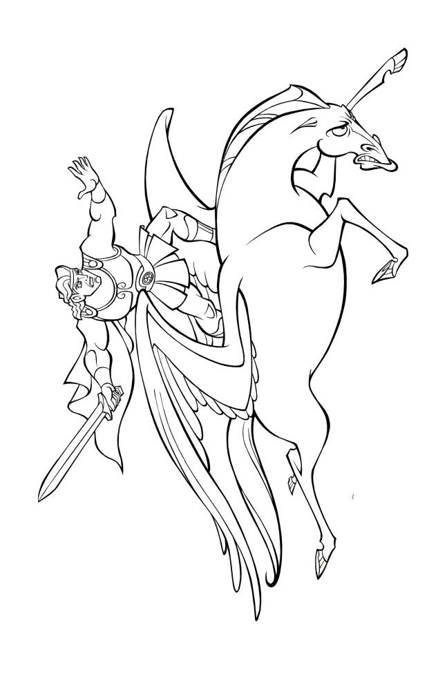 Fisă de colorat cu Hercule de colorat p20