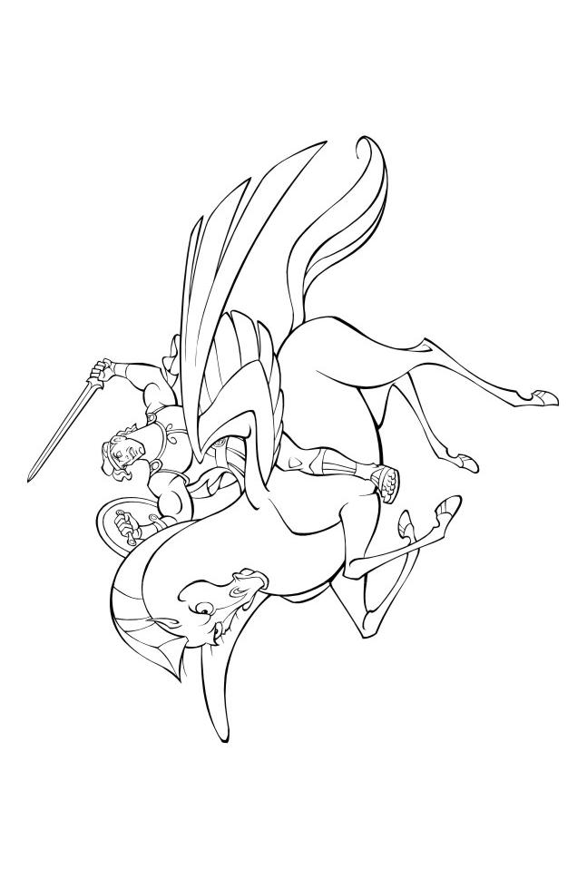 Fisă de colorat cu Hercule de colorat p21