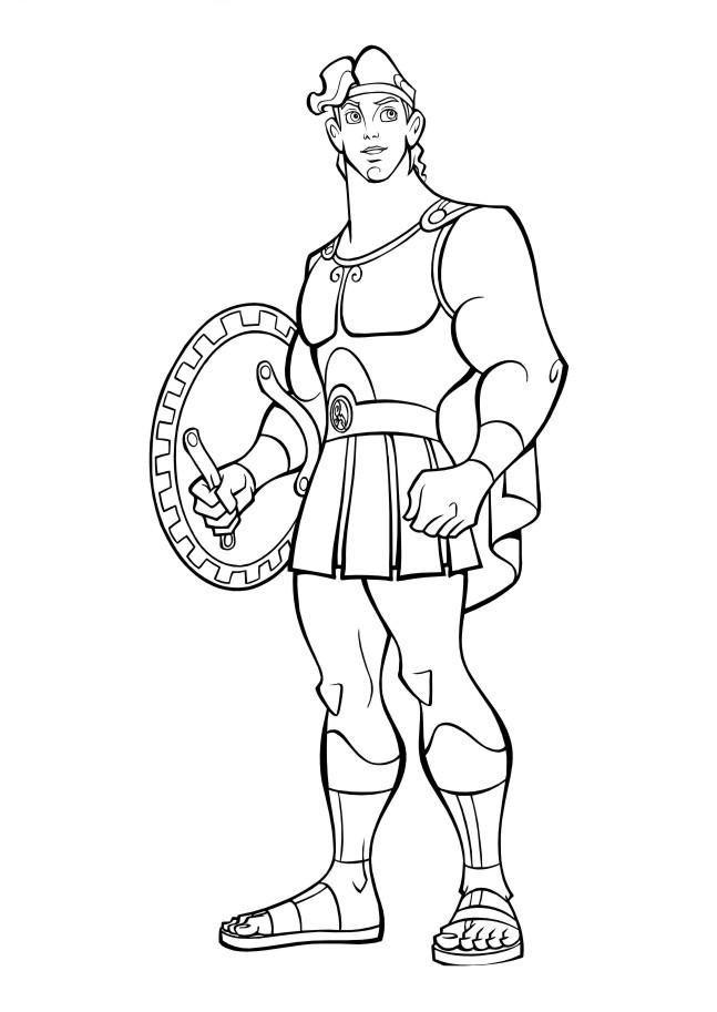 Fisă de colorat cu Hercule de colorat p28