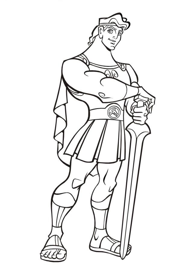 Fisă de colorat cu Hercule de colorat p29