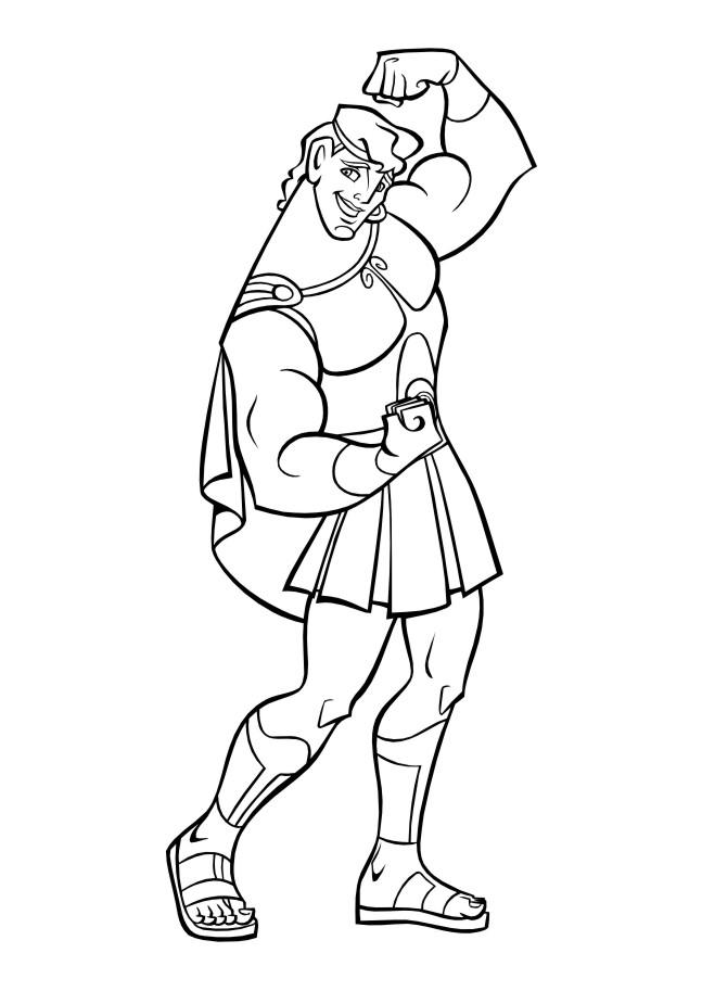 Fisă de colorat cu Hercule de colorat p35