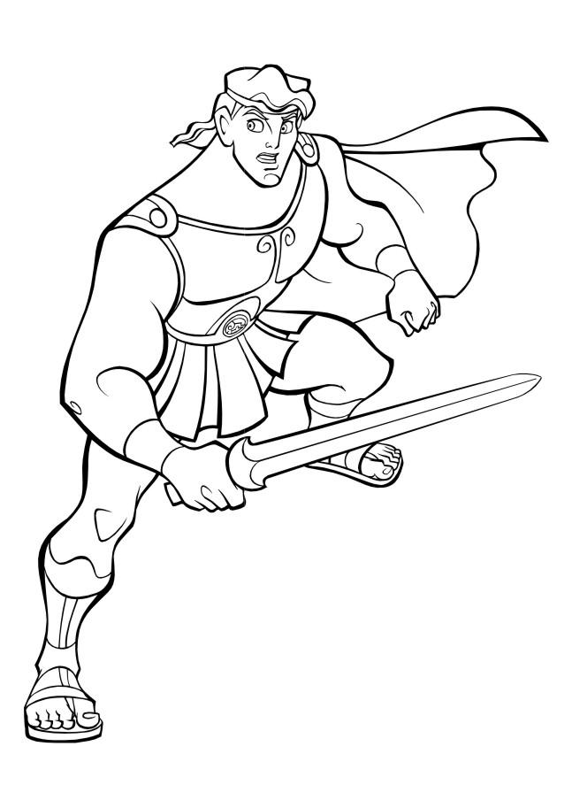 Fisă de colorat cu Hercule de colorat p39