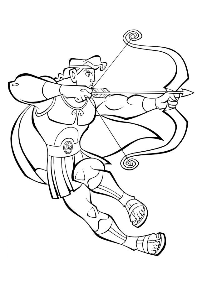 Fisă de colorat cu Hercule de colorat p40
