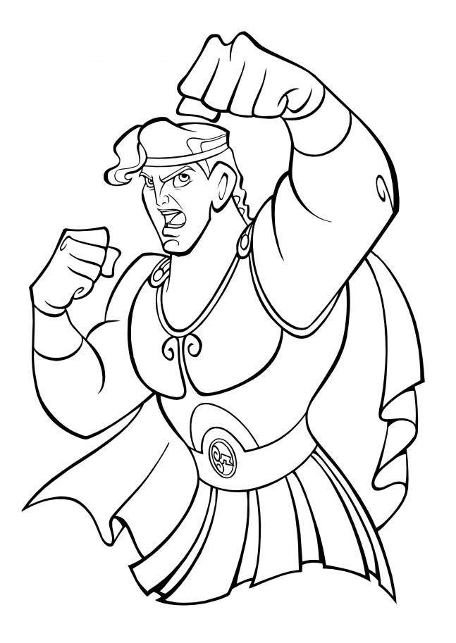 Fisă de colorat cu Hercule de colorat p43