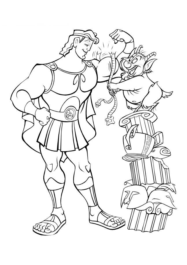 Fisă de colorat cu Hercule de colorat p44