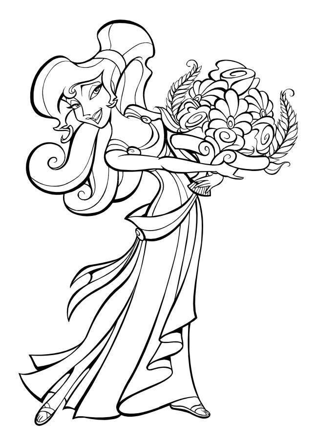 Fisă de colorat cu Hercule de colorat p53