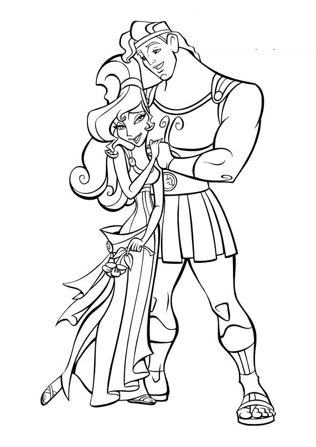 Fisă de colorat cu Hercule de colorat p55