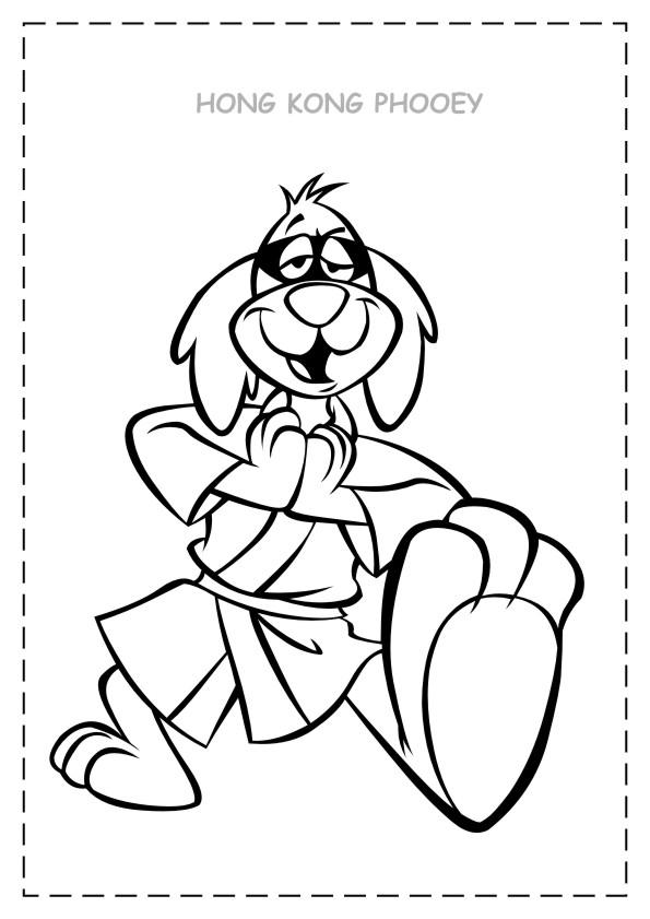 Fisă de colorat cu Hong kong phooey de colorat p03
