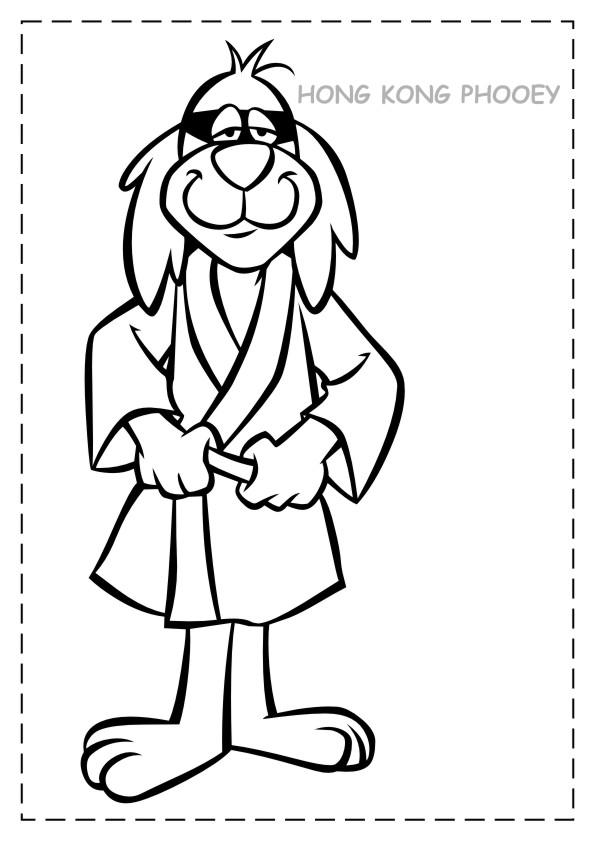 Fisă de colorat cu Hong kong phooey de colorat p04
