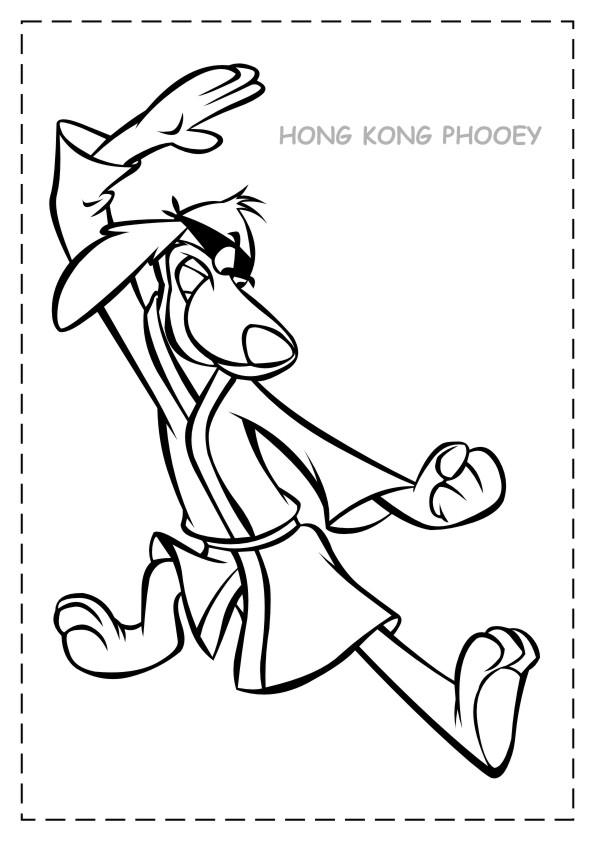 Fisă de colorat cu Hong kong phooey de colorat p05