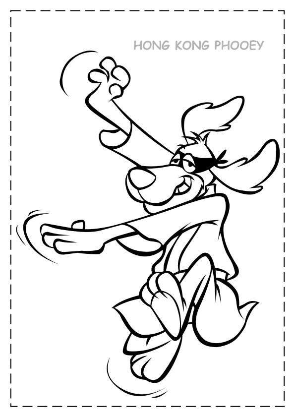Fisă de colorat cu Hong kong phooey de colorat p08