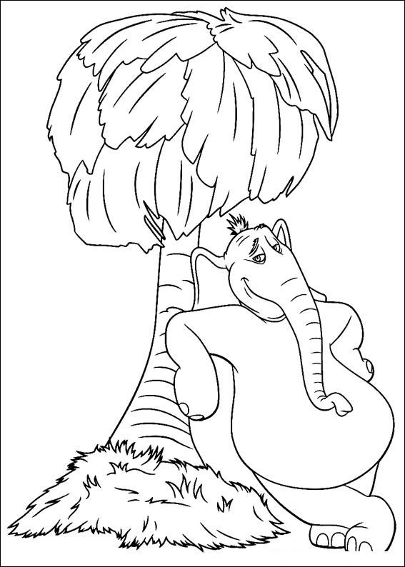 Fisă de colorat cu Horton de colorat p01