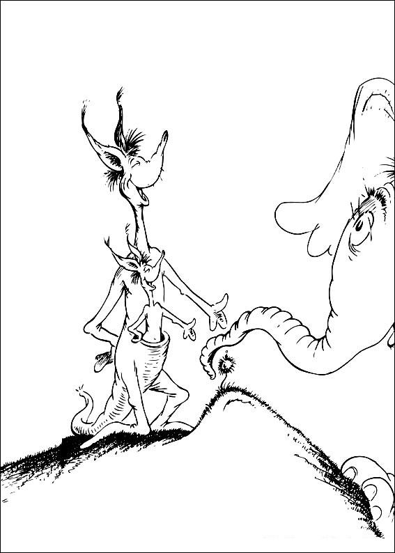 Fisă de colorat cu Horton de colorat p04