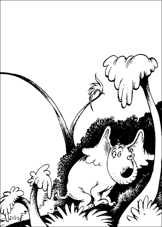 Fisă de colorat cu Horton de colorat p07