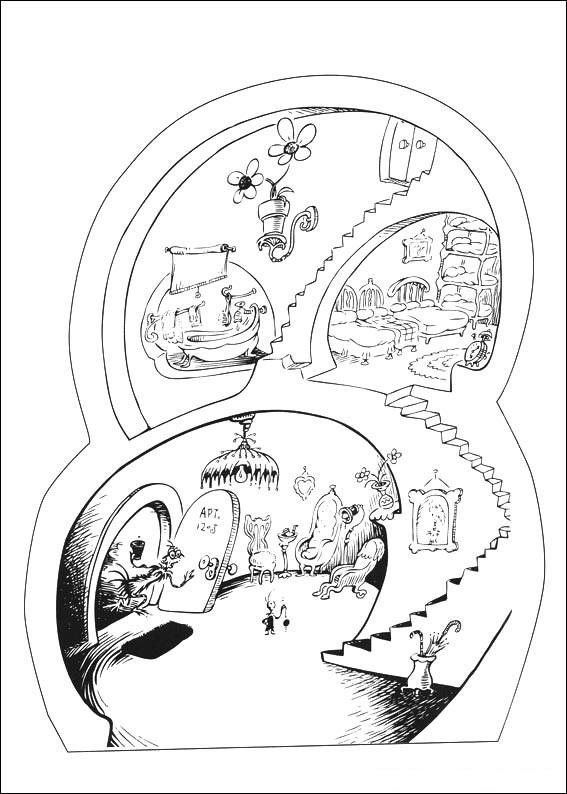 Fisă de colorat cu Horton de colorat p28