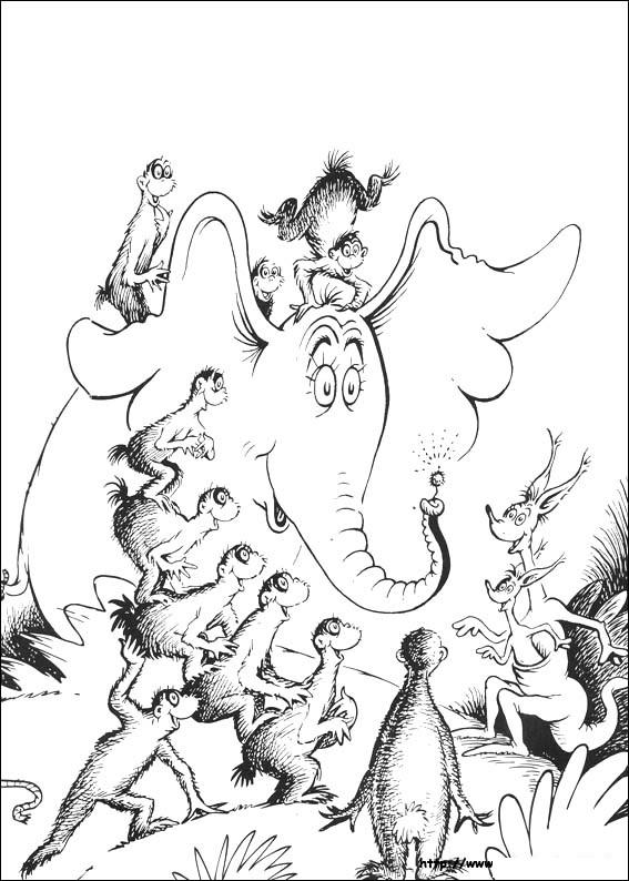 Fisă de colorat cu Horton de colorat p32