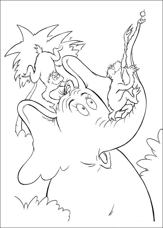 Fisă de colorat cu Horton de colorat p47