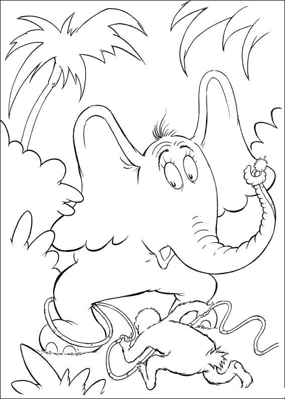 Fisă de colorat cu Horton de colorat p59