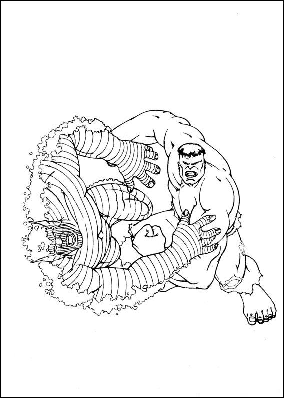 Fisă de colorat cu Hulk de colorat p06