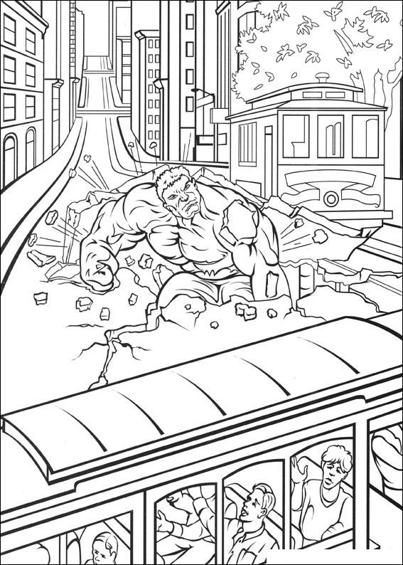 Fisă de colorat cu Hulk de colorat p09