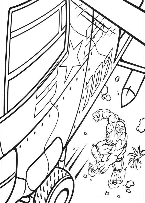 Fisă de colorat cu Hulk de colorat p10