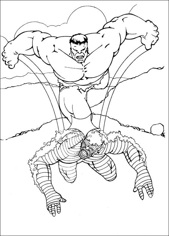 Fisă de colorat cu Hulk de colorat p104