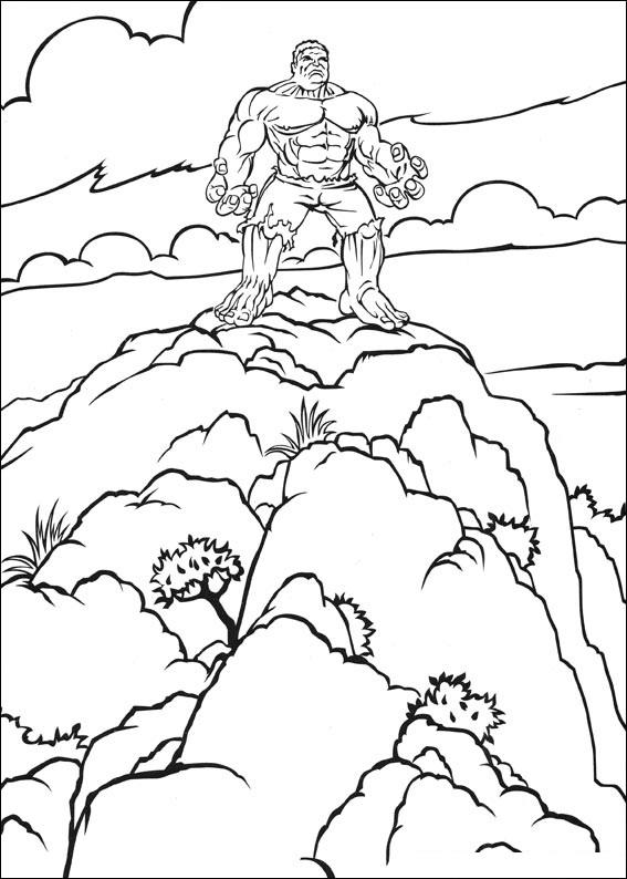 Fisă de colorat cu Hulk de colorat p12