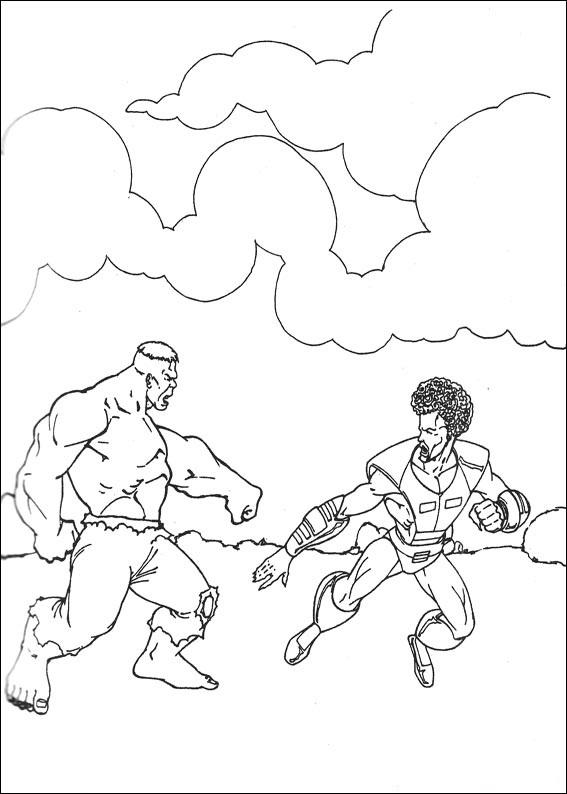 Fisă de colorat cu Hulk de colorat p14