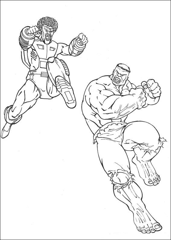 Fisă de colorat cu Hulk de colorat p27