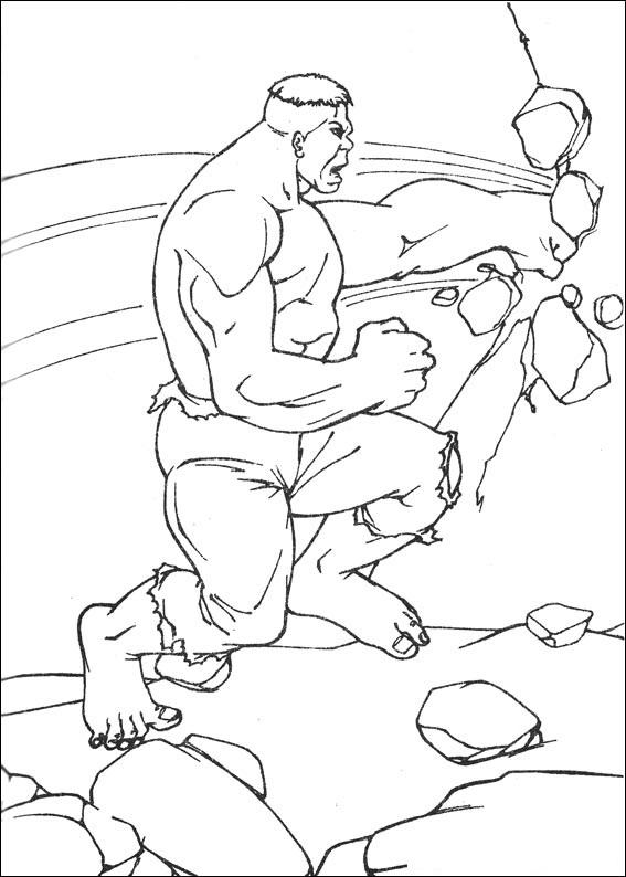 Fisă de colorat cu Hulk de colorat p29