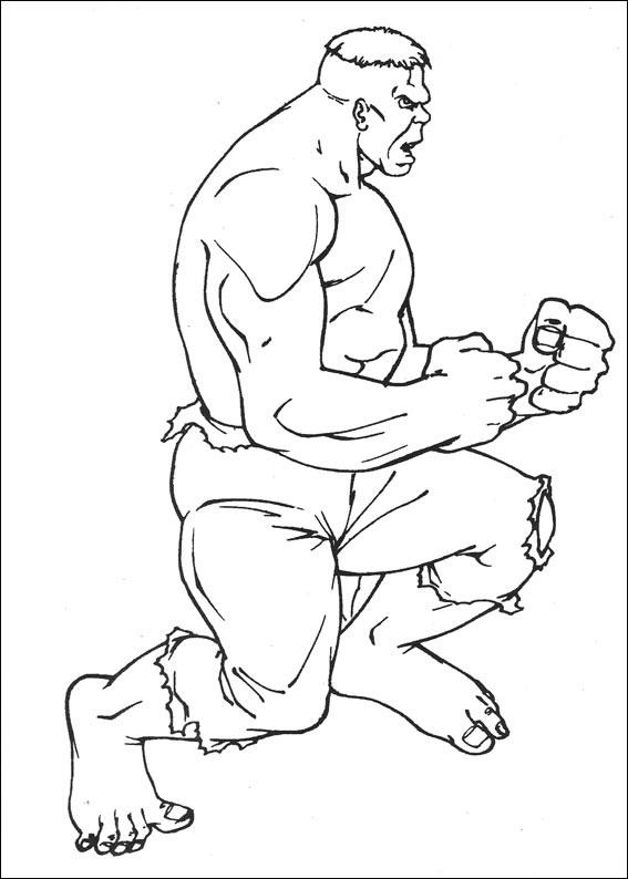 Fisă de colorat cu Hulk de colorat p35