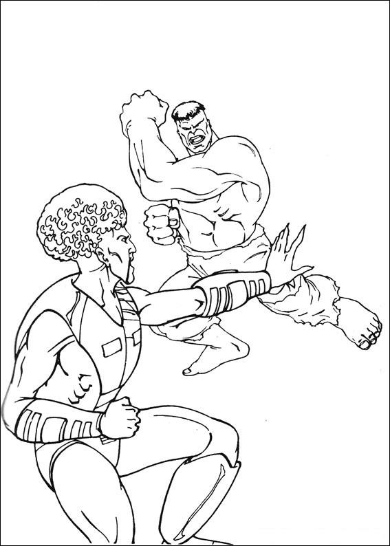 Fisă de colorat cu Hulk de colorat p37