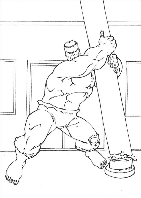 Fisă de colorat cu Hulk de colorat p67