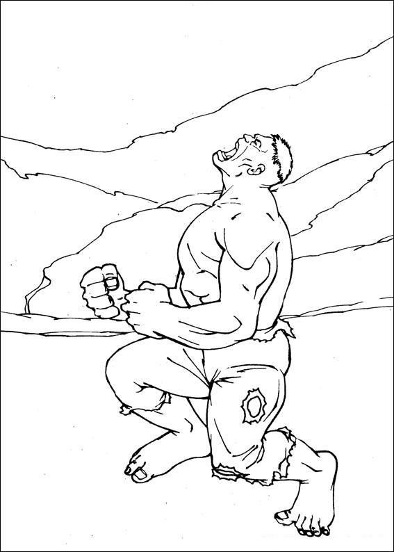 Fisă de colorat cu Hulk de colorat p78