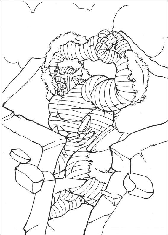 Fisă de colorat cu Hulk de colorat p83