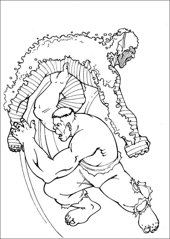 Fisă de colorat cu Hulk de colorat p90