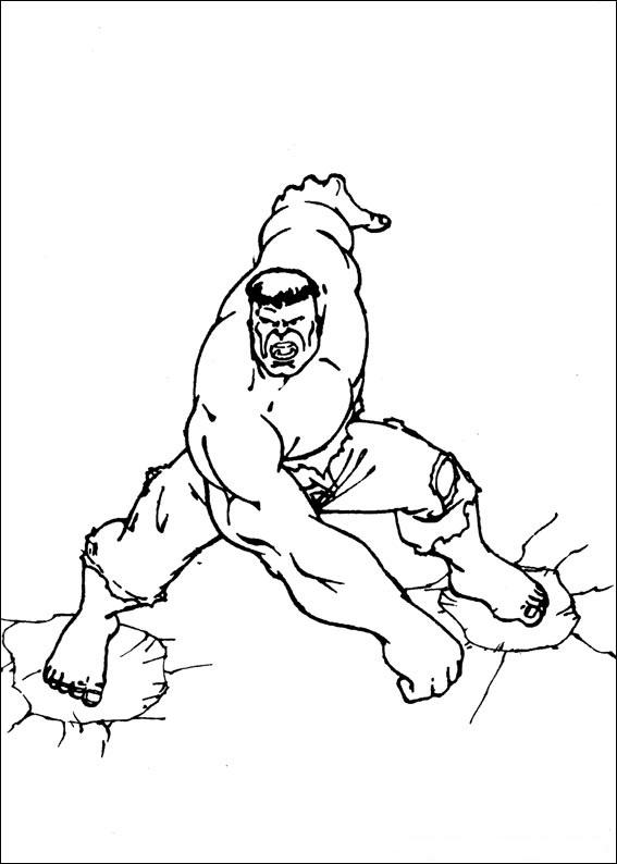 Fisă de colorat cu Hulk de colorat p97