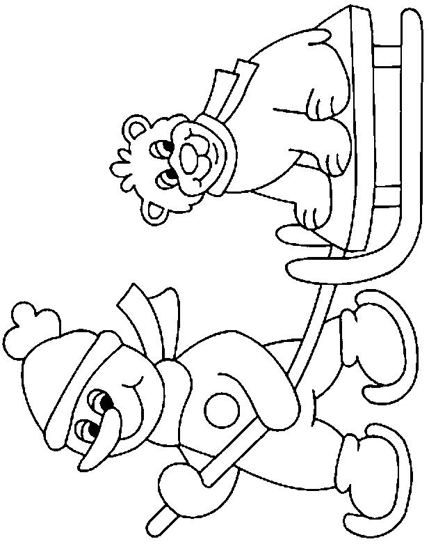 Fisă de colorat cu Iarna de colorat p05