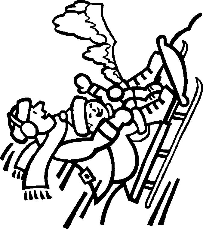 Fisă de colorat cu Iarna de colorat p10