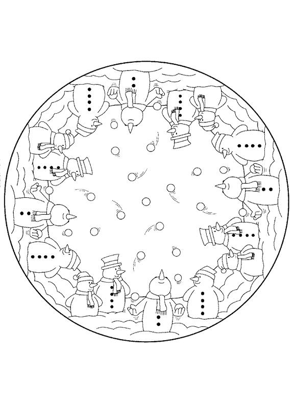 Fisă de colorat cu Iarna de colorat p102