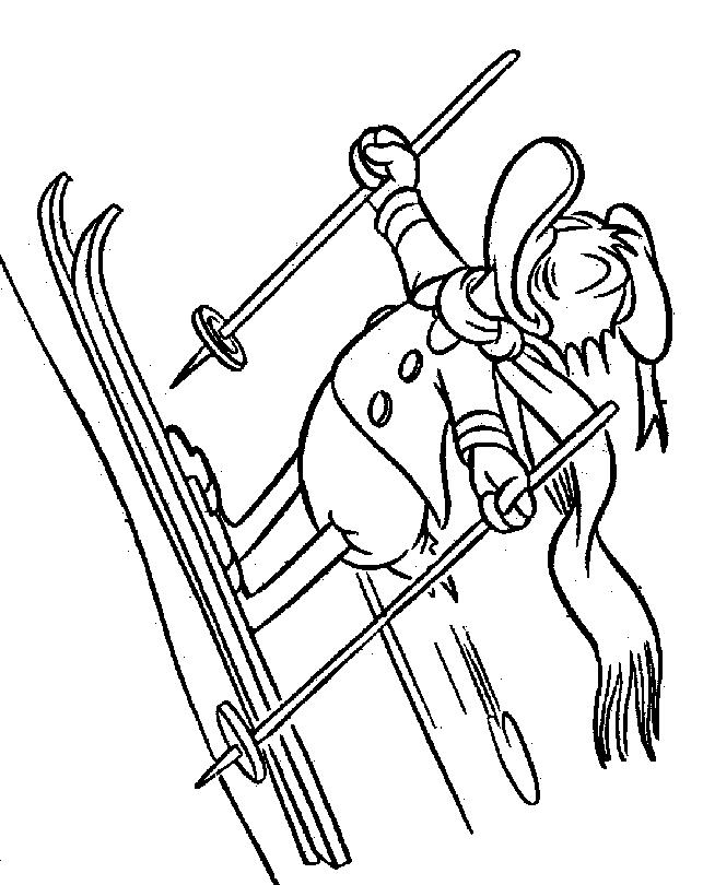 Fisă de colorat cu Iarna de colorat p37