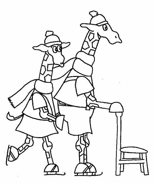 Fisă de colorat cu Iarna de colorat p40