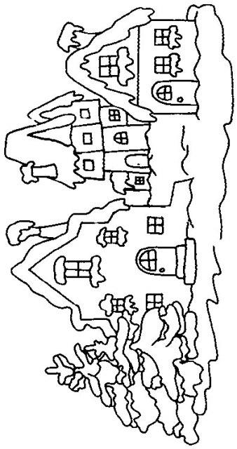 Fisă de colorat cu Iarna de colorat p65