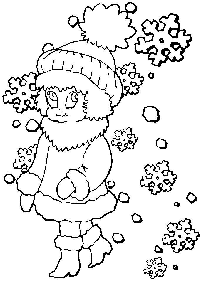 Fisă de colorat cu Iarna de colorat p71