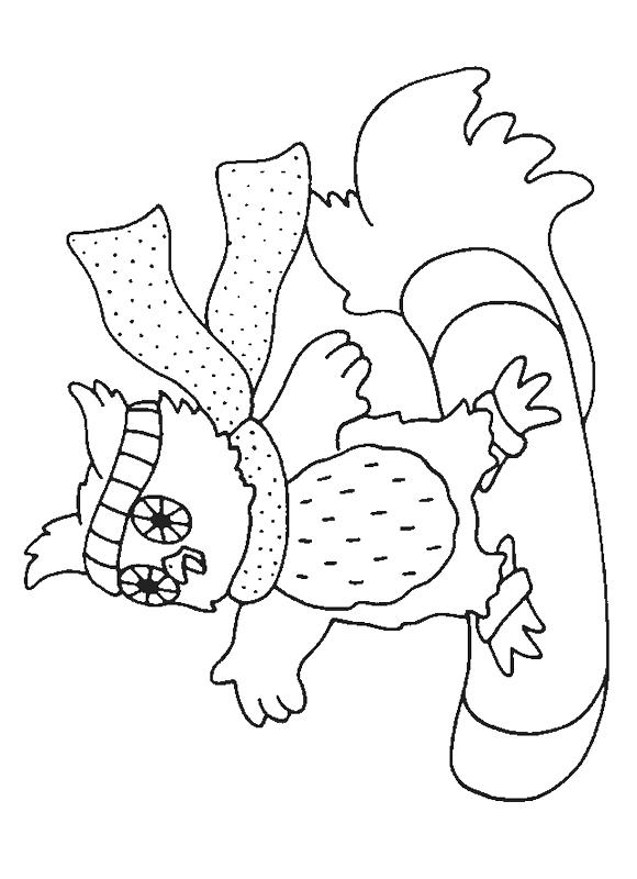 Fisă de colorat cu Iarna de colorat p89