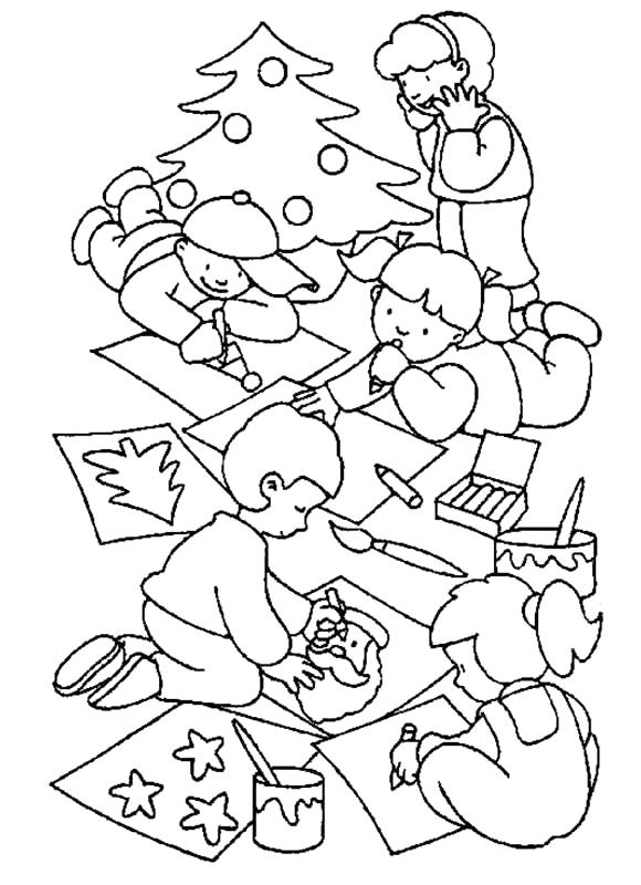 Fisă de colorat cu Iarna de colorat p92