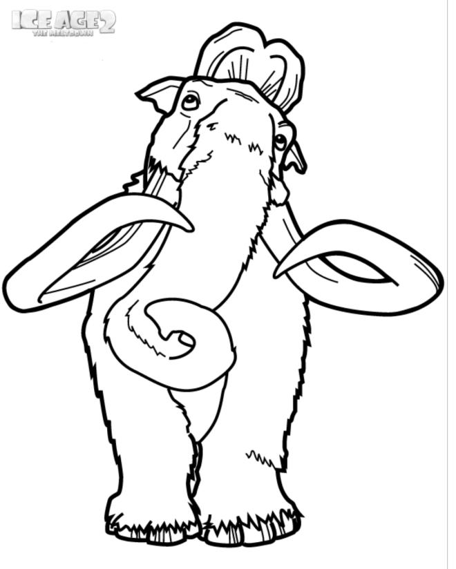 Fisă de colorat cu Ice age de colorat p06